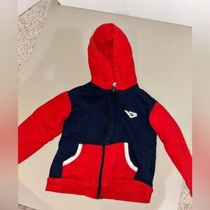 Pony brand hoodie red and blue size 4t runs a bit small